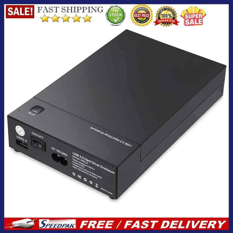 396U3 USB 3.0 to SATA III 2.5 3.5 inch HDD SSD Hard Drive Enclosure Tool Free