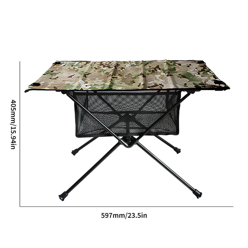 Outdoor Folding Table with Net Pocket Portable Lightweight Foldable Desk