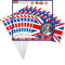 Small Flag - 10 Pieces Queen Elizabeth United Kingdom UK Flags Vibrant Colors