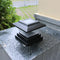 Solar Power LED Pillar Lamp Outdoor Garden Fence Light (Warm Light Black)