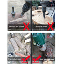 7pcs Electric Firewood Log Splitter Drill Bit Woodworking Wood Chopping Too