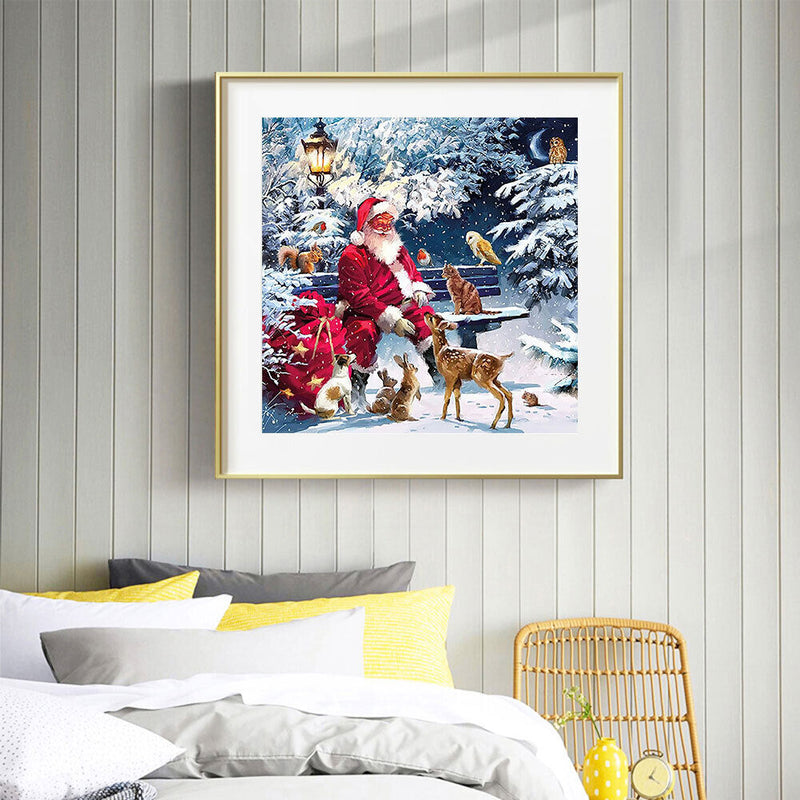 DIY Diamond Painting Kits Full Round Drill Santa and Animal Home Decoration