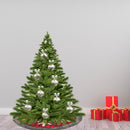 Christmas Tree Skirt Plaid Snowflake Pattern Xmas Tree Apron Round Door Carpet