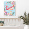 Hand Painted on Canvas DIY Pink Whale Oil Paint By Numbers Drawing Kit Ornaments