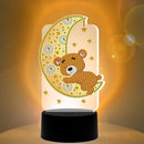 DIY Diamond Painting LED Light Moon Bear Embroidery Night Lamp Needlework Set