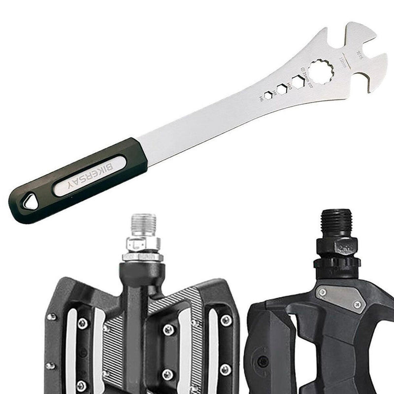 Bicycle Foot Pedal Wrench Spanner Alloy Steel Long Handle Bikes Repair Tool_
