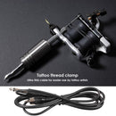 Ultra Light 90 Degree Right Angled Tattoo RCA Clip Cord w/1.8m Cable(Black)