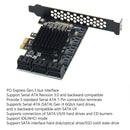 PCIE SATA 3.0 Expansion Card 6Gbs Internal Converter (1X PCIE to 10 Port) Newly