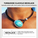 Retro Leather Turquoises Necklace Ethnic Boho Women Beach Statement Choker