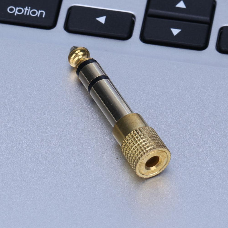 3.5mm Female to 6.5mm Male Headphone to Stereo Microphone Jack Adapter Newly