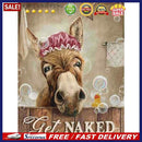 5D Diamond Painting Donkey in Fence Full Round Rhinestone DIY Picture Home De