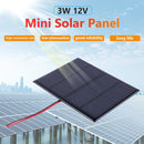 Mini Solar Panel 3W 12V Small Cell Module for 9-12V Battery/Mobile Phone