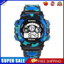 5pcs Outdoor Multifunction Waterproof Boy Sports Electronic Watches (Blue)