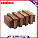 Magic Compartment Wooden Puzzle Box with Secret Drawer Brain Teaser-K