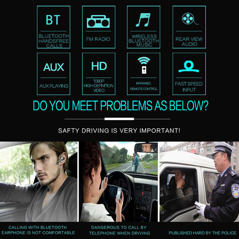 SWM 9602 Car Stereo RDS AM FM Radio Bluetooth-compatible USB TF AUX In Dash