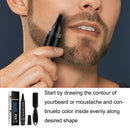Four Prong Beard Filler Pencil Waterproof Moustache Coloring Pen (Black) Newly