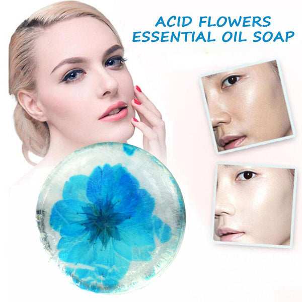 Acid Flowers Essential Oil Cleansing Bath Soap Moisturizing UK: