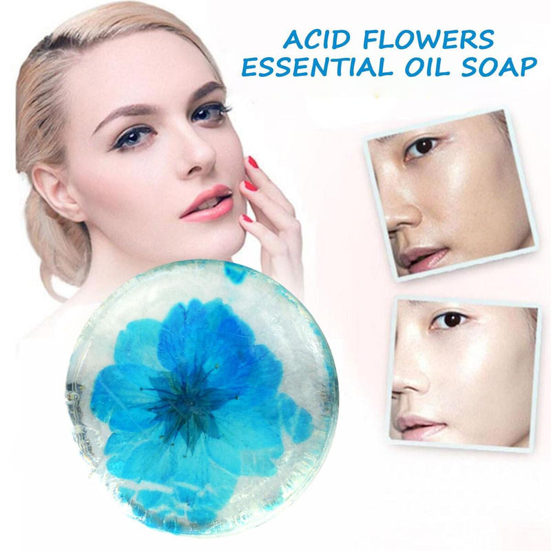 Acid Flowers Essential Oil Cleansing Bath Soap Moisturizing UK: