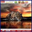 Painting By Numbers Kit DIY Lonely Leopard Canvas Oil Art Picture for Home