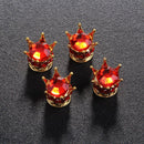4x Universal Car Rhinestone Crown Wheel Tire Valve Caps Tyre Rim Stem Air Cov