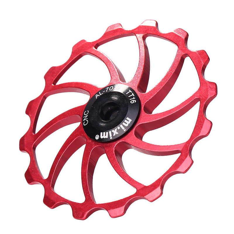 Mi Xim Mountain Bike Rear Derailleur Bearing Pulley Guide Wheel (Red 16T)