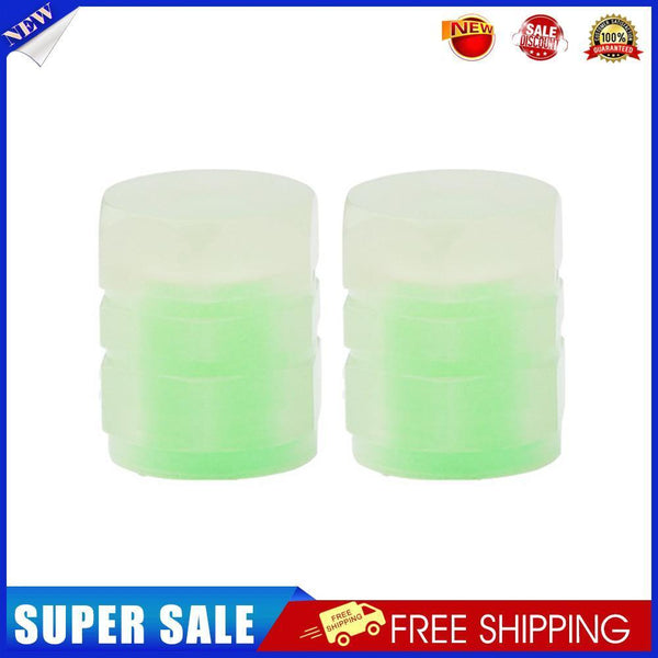 Luminous Stem Cover Tire Valves Caps Universal Valves Nozzles (2pcs Green)