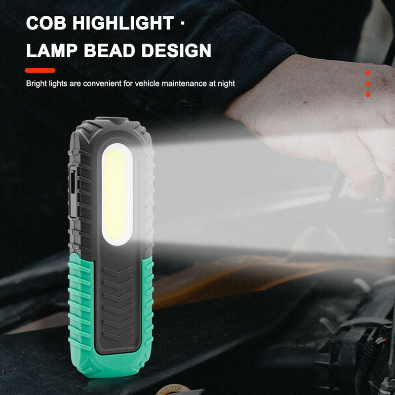 COB LED Foldable Flashlight Torch Portable Emergency Car Inspection Work Ligh