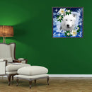 5D Diamond Painting Kit Flower Wolf Full Round Drill Rhinestone DIY Wall