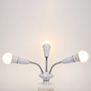 Adjustable E27 Lamp Holder for LED Light Adapter Multi-conversion (3-head) Newly