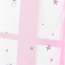 Star Print Tulle Curtains Window Drapes Sheer Purdah for Living Room(Pink)