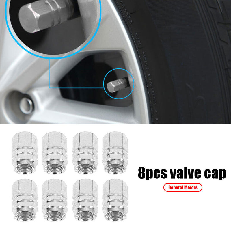 8pcs Aluminum Alloy Tire Valve Stem Caps for Car Motorcycle Truck Bike Universal
