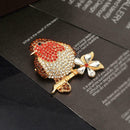 Christmas Bird Brooch Badge Pin Rhinestone Enamel Brooch Gifts M2P9