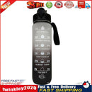 1L Sports Water Bottle with Marker Large Capacity Fitness Drink Cups (A) Newly