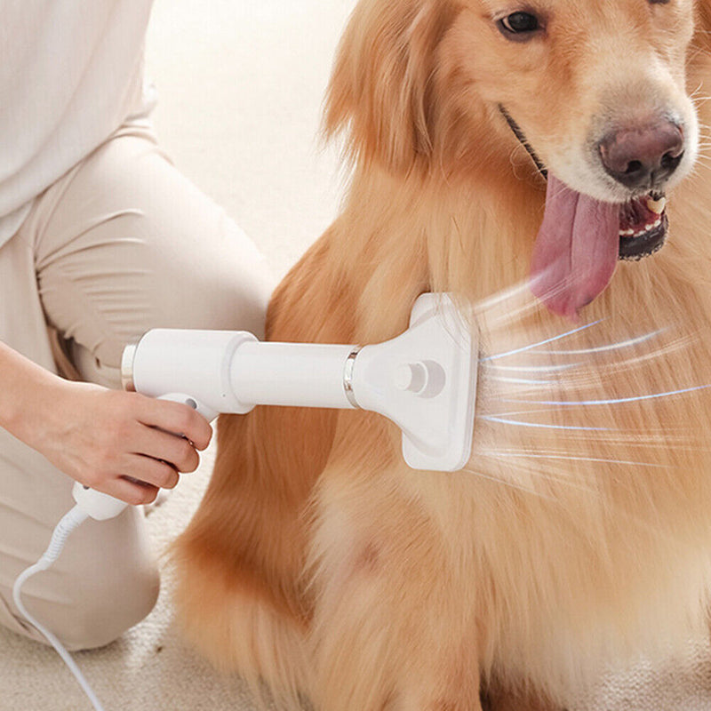 Dog Hair Dryer 2-in-1 Puppy Grooming Comb Fur Blower Adjust Speed Temperature