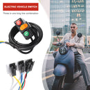 3 in 1 Scooter Handleable Controller Switch E-Bike Light Horn Turn Signal Button