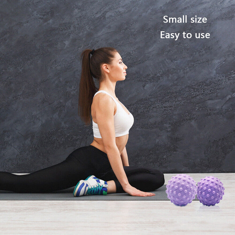 Massage Ball Trigger Point Sports Yoga Pain Relief Training Grip (Purple) Newly