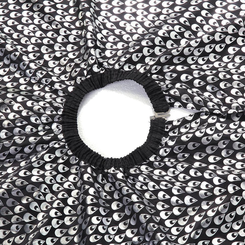 Hair Cut Cover Cloth Feather Pattern Waterproof Hairdresser Cape(Black)