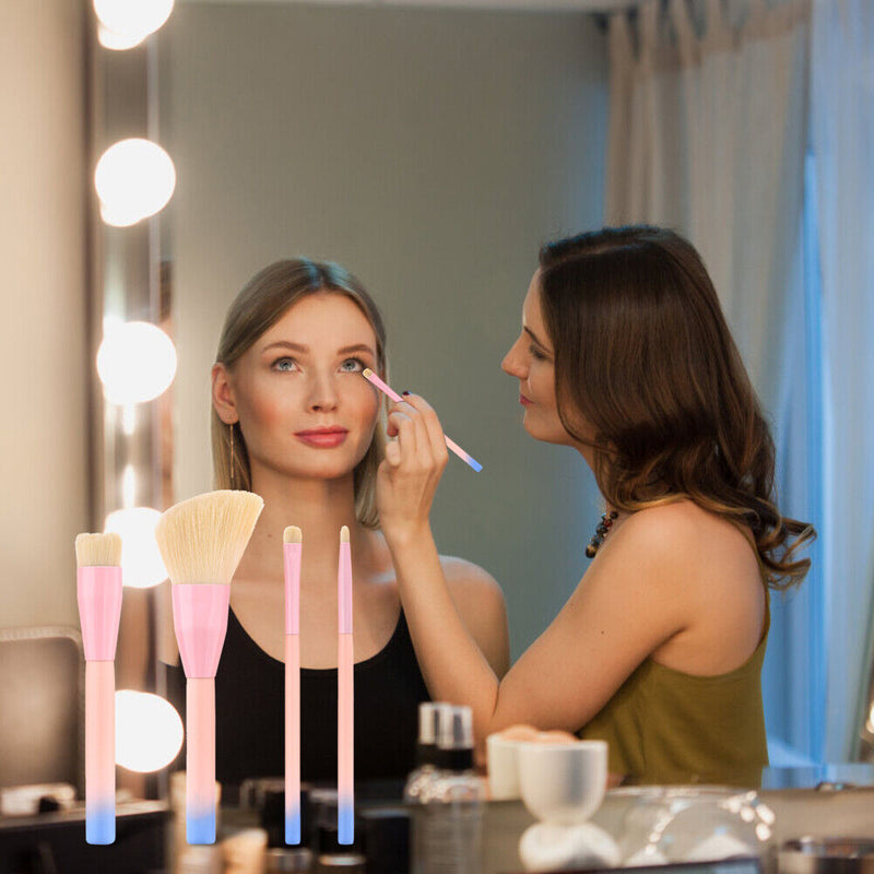 4pcs Gradient Color Cosmetic Powder Foundation Eyeshadow Makeup Brushes Set