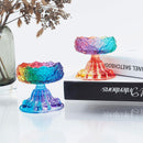 DIY Epoxy Mirror Creative Leaf Candle Holder Storage Base Mold Decor~