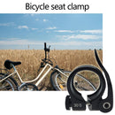 Aluminum Alloy Bicycle Seat Clamp Quick Release Cycling Fixed Gears (Black)