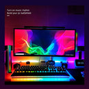 USB 5V RGB Colorful 40 LED Voice-Activated Rhythm Strip Light Bar (Black) Newly