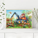 DIY Diamond Painting Kits Full Round Drill Excavator Mosaic Wall Home Decor