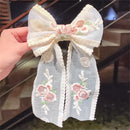 Style Sweet Hair Barrettes Ponytail Lace Hair Clips Bow Knot Hair Barrettes