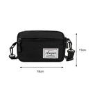 Fashion Women Canvas Patchwork Crossbody Phone Bag Mini Handbags (Black)