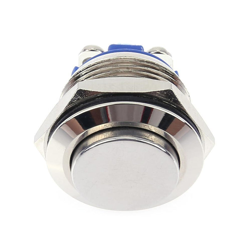 19mm 250V High Round Head Current Stainless Steel Button Switch Waterproof Boat Aut