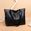 Fashion Ladies Large Capacity Commuter Handbag Solid Leather Shoulder Bag Totes