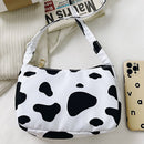 Retro Women Cow Zebra Leopard Print Shoulder Underarm Bag Small Purse (01)