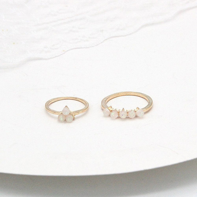 Women Girls Knuckle Ring Geometric Ring Set Opening Finger Ring Bohemian