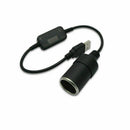 Auto USB Cable Car Lighter Socket Female Plug Converter 5V To 12V Power Adapter