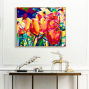 Colorful Flower Oil Paint By Numbers Kit DIY Acrylic Painting Frameless Drawi
